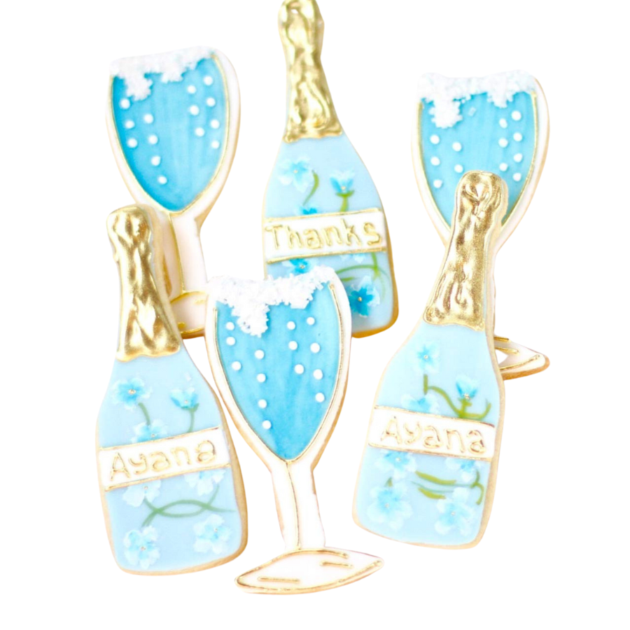 Fancy Champagne Cookie Set