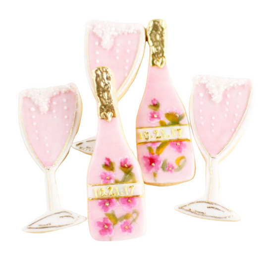 Fancy Champagne Cookie Set