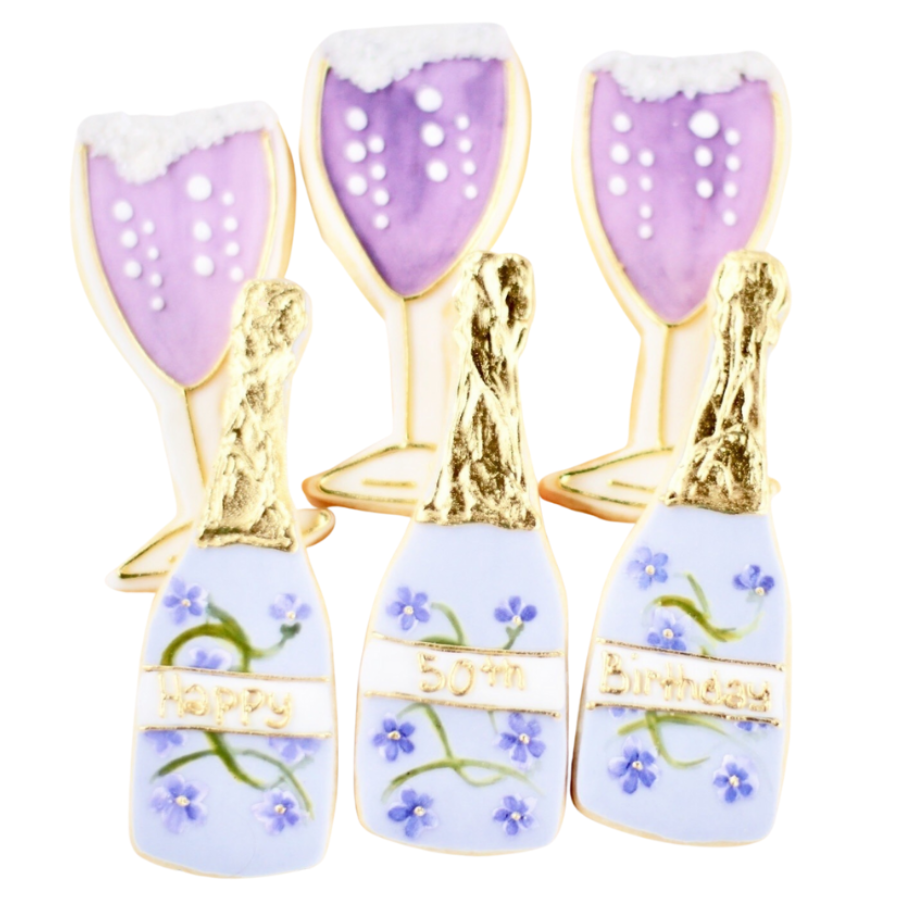 Fancy Champagne Cookie Set
