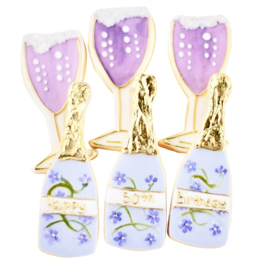 Fancy Champagne Cookie Set