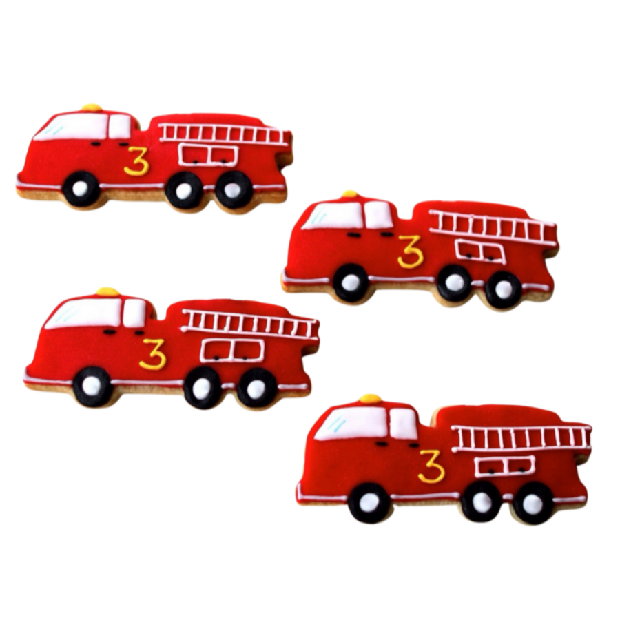 Red firetruck illustration, Frosting & Icing Cupcake Darington