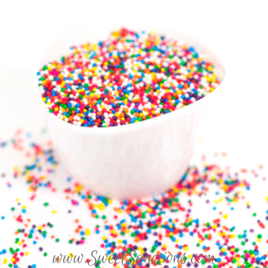 White Nonpareils Sprinkles for Dessert, Cake and Cupcake Confetti Toppers!