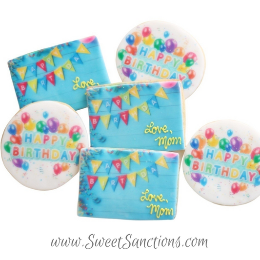 Personalized Birthday Print Cookie Set