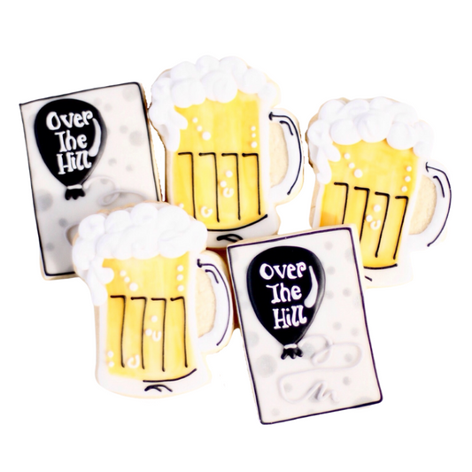Over the Hill Cheers and Beers Cookie Set