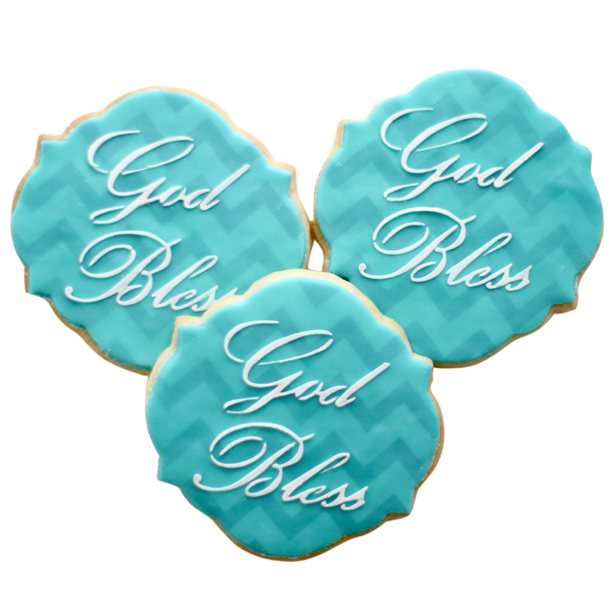 God Bless Plaque Cookies