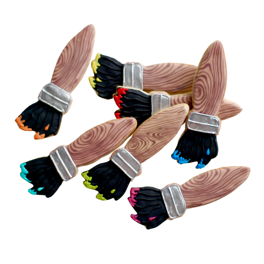Artist Paint Brush Cookies