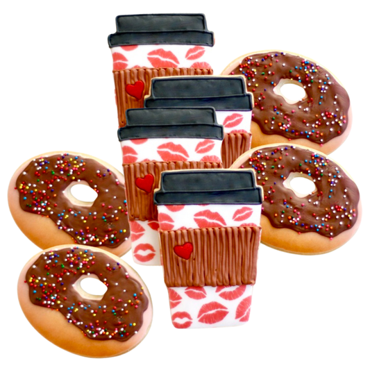 Coffee and Donut Cookie Set