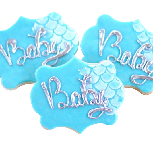 Mermaid Baby Plaque Cookies