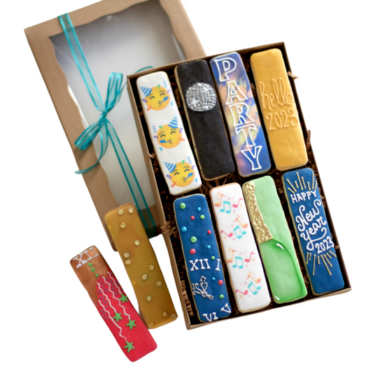 8 Pc. New Year Cookie Stick Gift Box Set