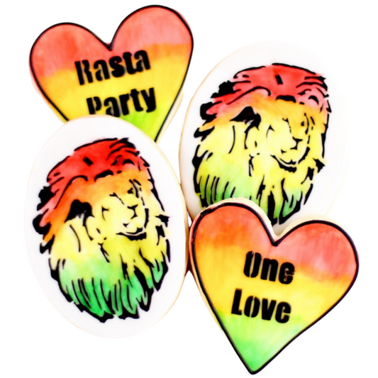 One Love Rasta Lion Cookie Set