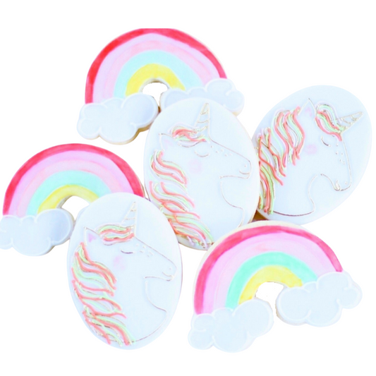 Rainbow Unicorn Cookie Set
