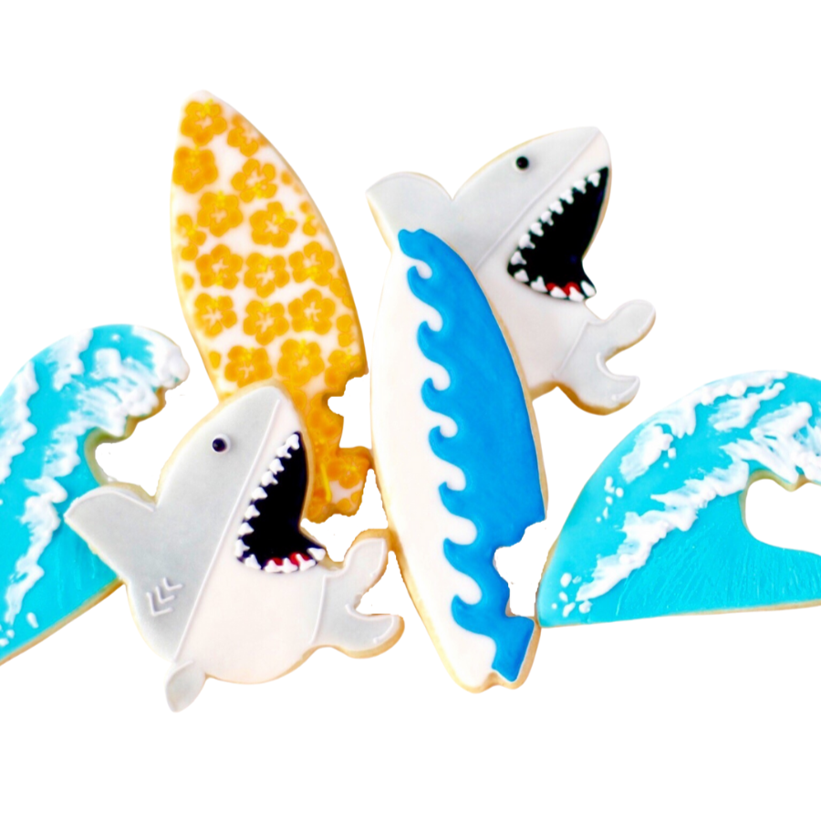 Surf, Wave, and Shark Cookie Set