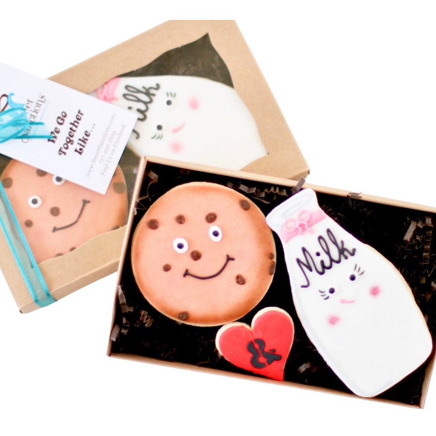 3 Pc. “We Go Together Like” Cookies and Milk Gift Boxed Cookies