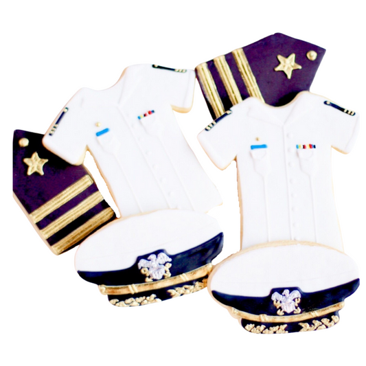 Navy Officer Cookie Set