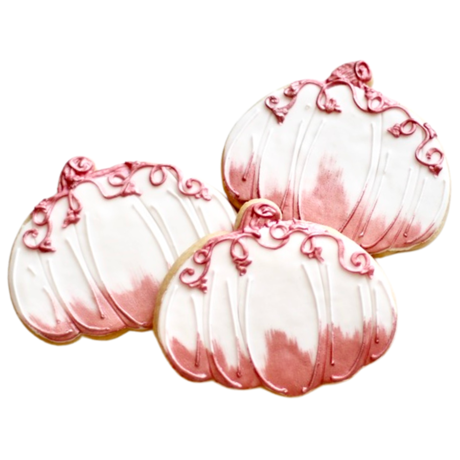Gold Brushed Pumpkin Cookie Set