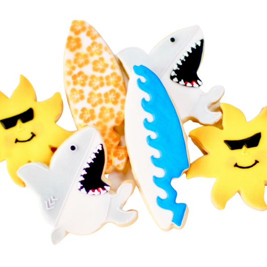 Surf, Sun, and Shark Cookie Set