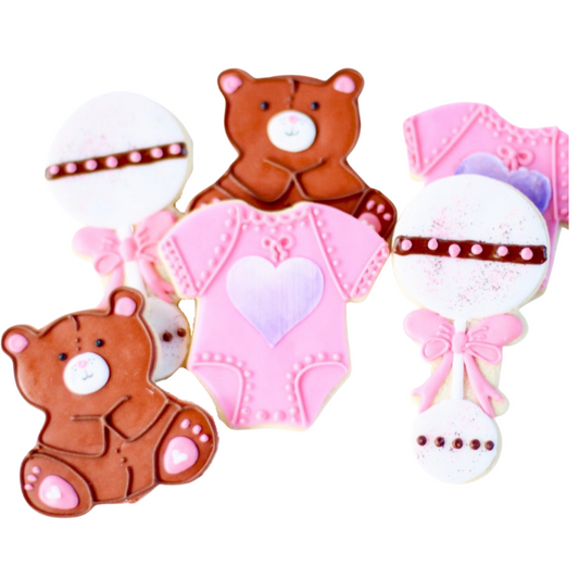 Teddy Bear Baby Cookie Set