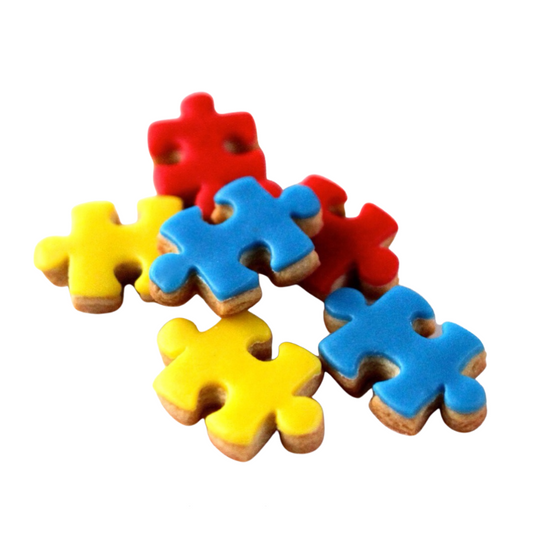 Mini Puzzle Piece Cookies
