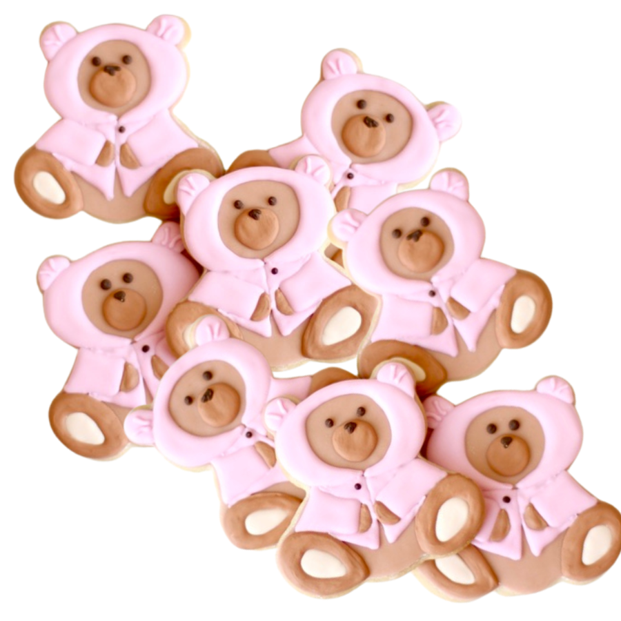 Winter Teddy Bear Cookies