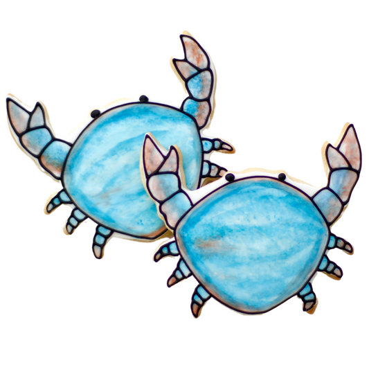 Watercolor Blue Crab Cookies