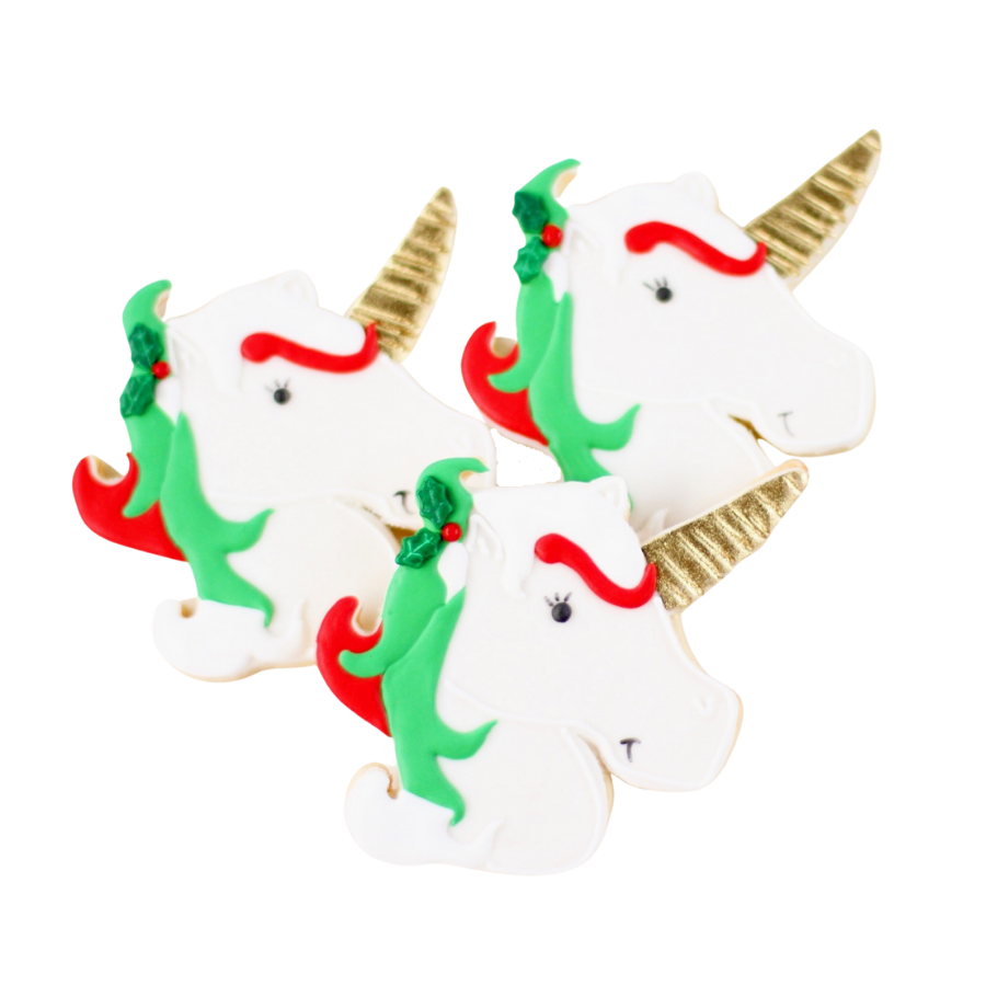 Christmas Unicorn Cookies