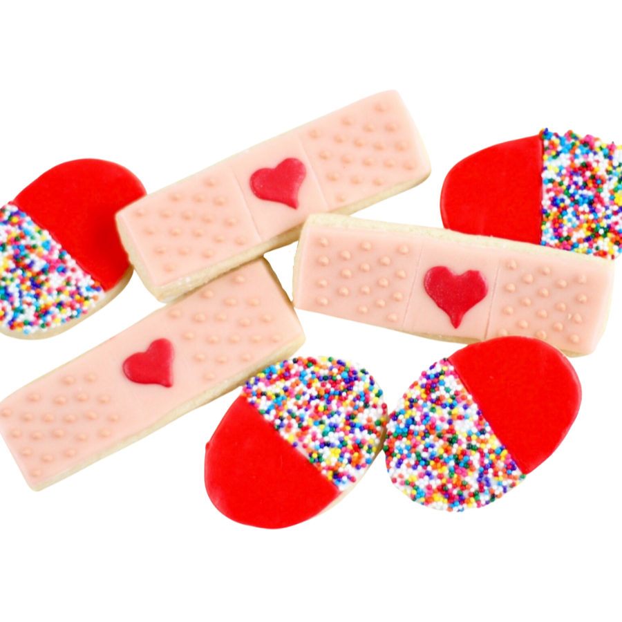 Bandaid and Pill Cookie Set