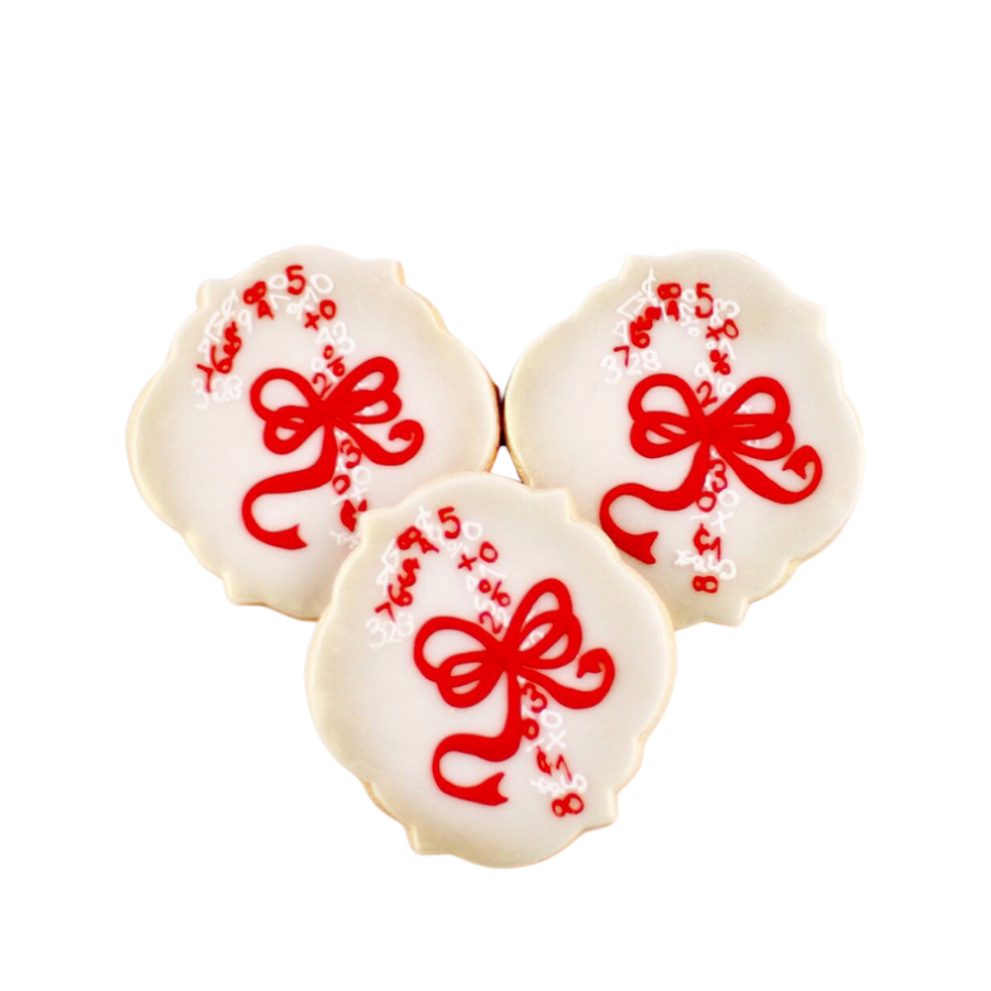 Numbers Candy Cane Cookies