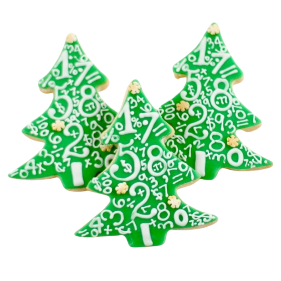 Numerical Christmas Tree Cookies