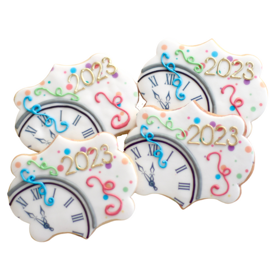 New Year Clock Cookies