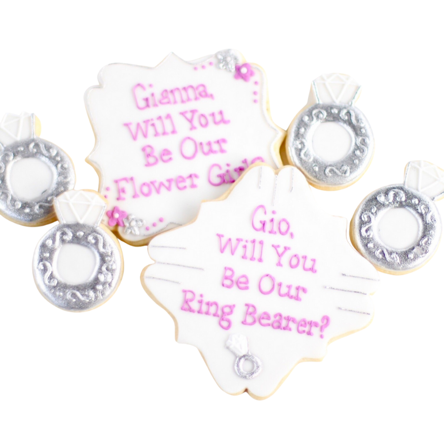 Ring Bearer and Flower Girl Cookie Set