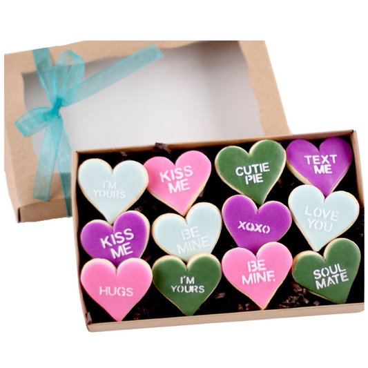 Mini Conversation Heart Boxed Cookie Set