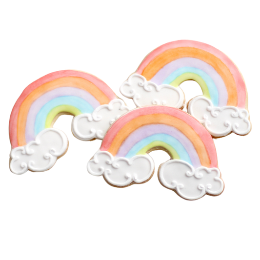 Watercolor Rainbow Cookies