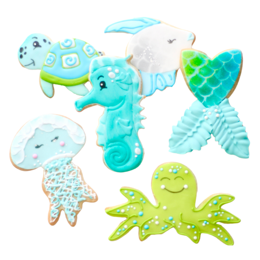 Whimsical Sea Creatures Cookie Set