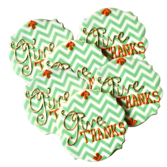 Give Thanks Plaque Cookies