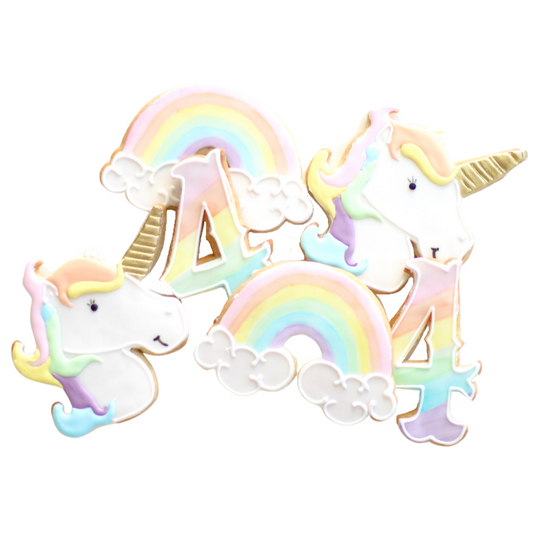 Pastel Unicorn Birthday Cookie Set