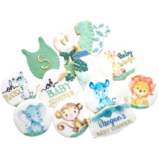Personalized Safari Baby Expanded Cookie Set