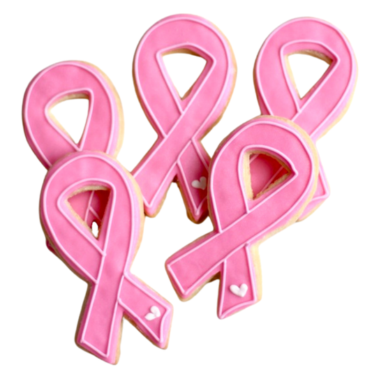 Breast Cancer Awareness Ribbons Cookies