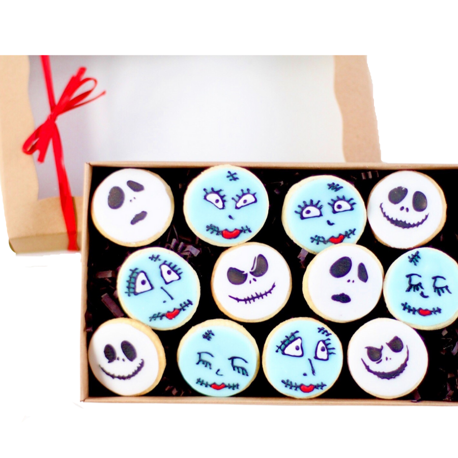 Mini Jack and Sally Skellington Boxed Cookie Gift Set
