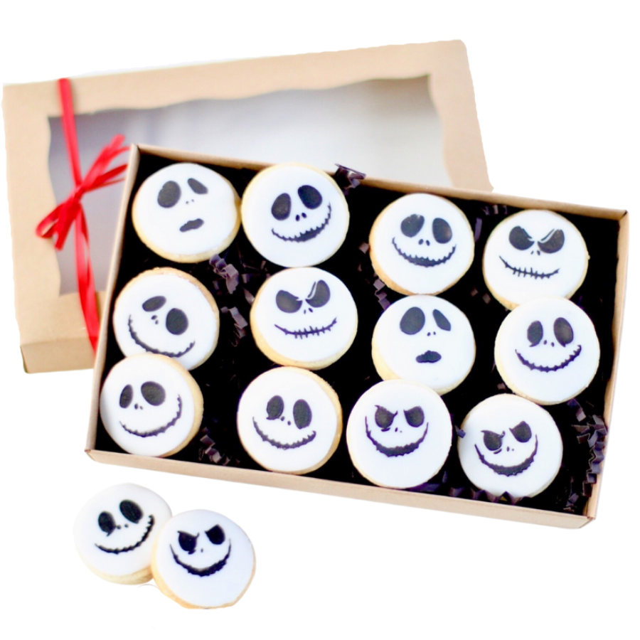 Mini Skellington Face (Jack) Boxed Cookie Gift Set