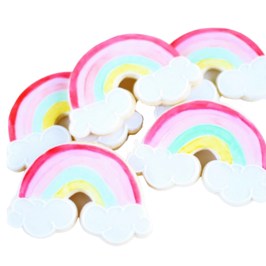 Watercolor Rainbow Cookies
