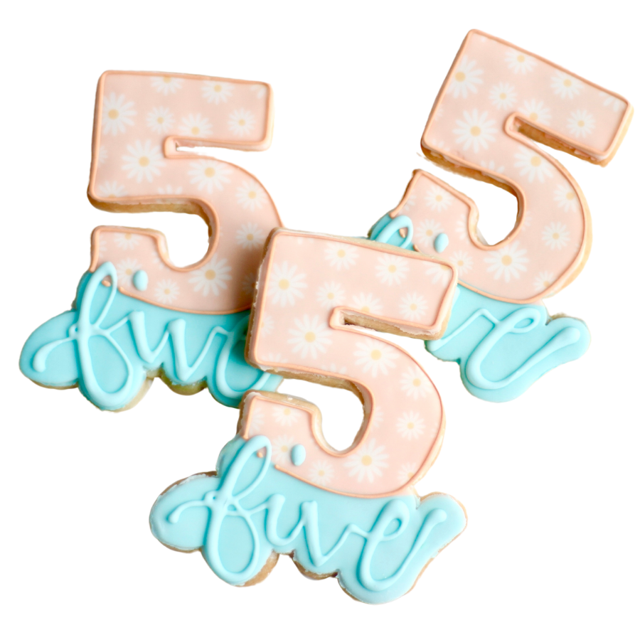 Themed Birthday Number and Letter Cookies
