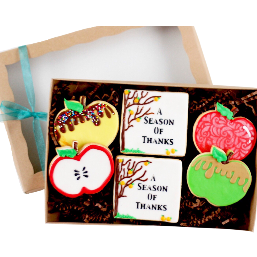 6 Ct. “A Season of Thanks” Apple Cookie Gift Box Set