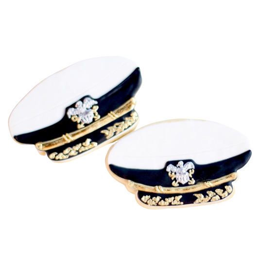 Navy Officer Cover (Hat) Cookies