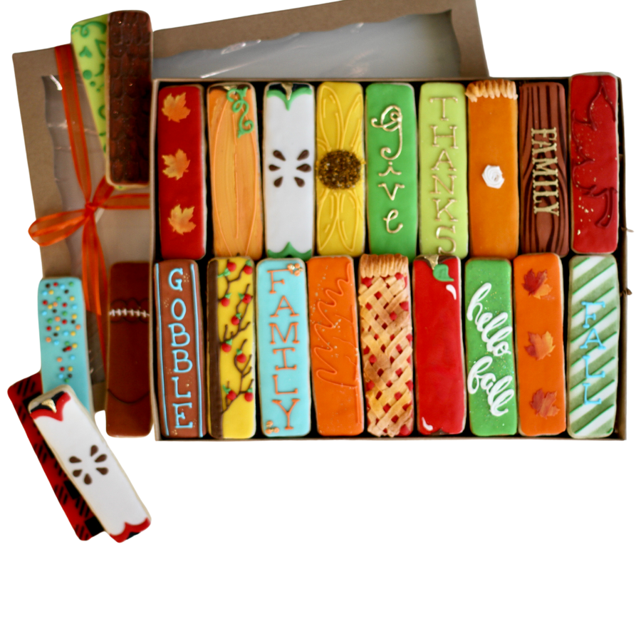 18 Pc. Thanksgiving Fall Cookie Stick Boxed Gift Set