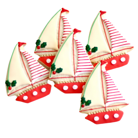 Christmas Sailboat Cookies