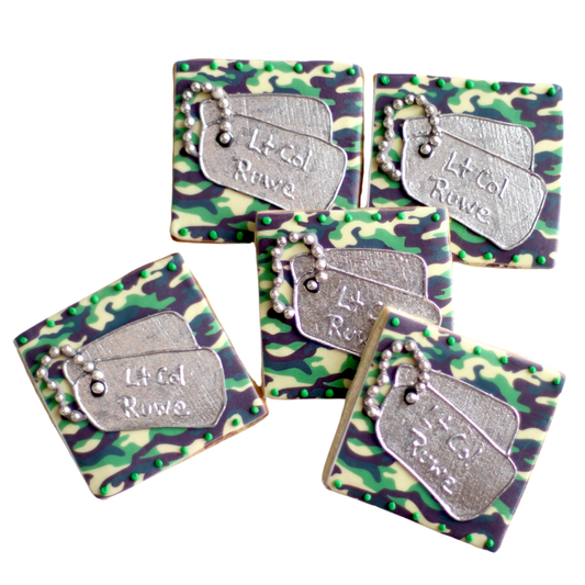 Military Dog Tag Cookies