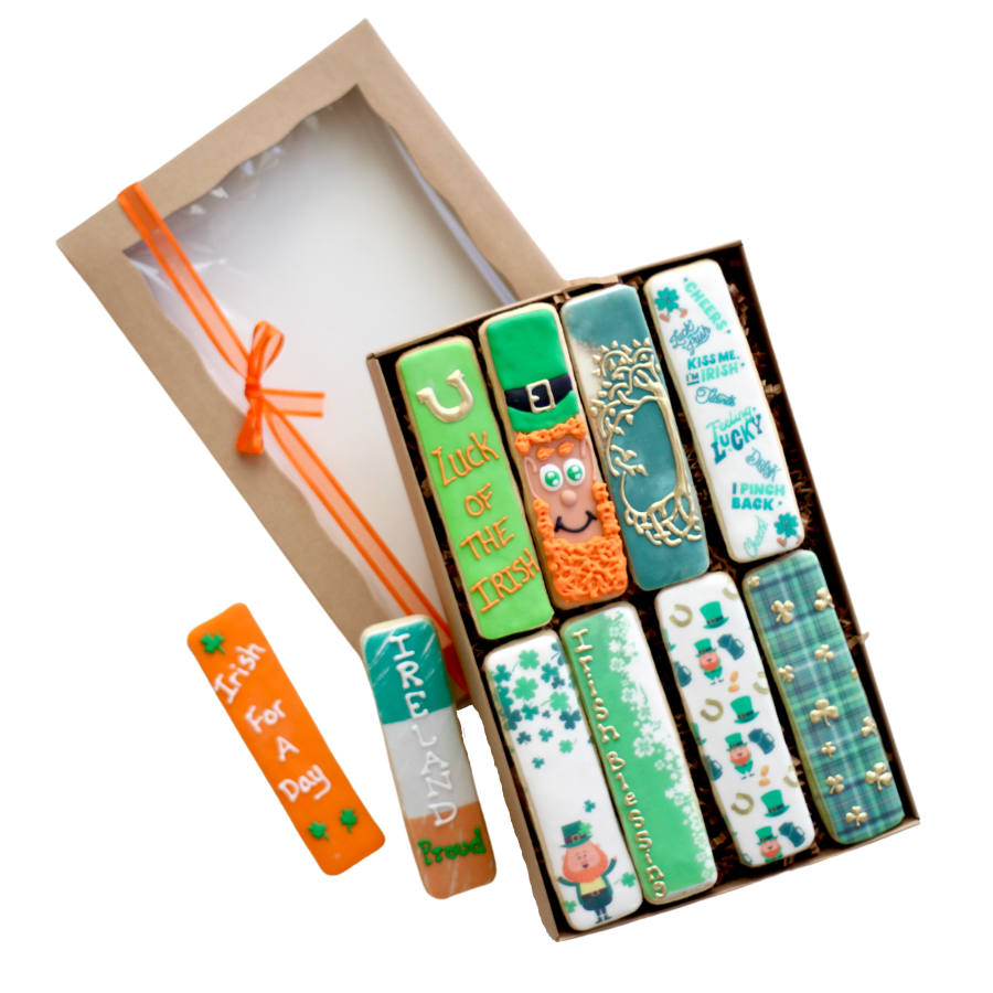 18 Ct. St. Patrick's Day Cookie Sticks Boxed Gift Set