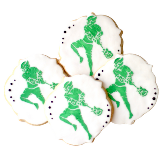 Lacrosse Silhouette Cookies