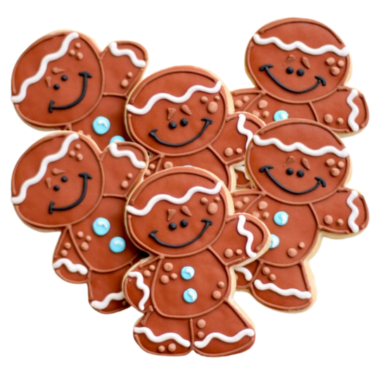 Waving Gingerbread Man Sugar Cookies
