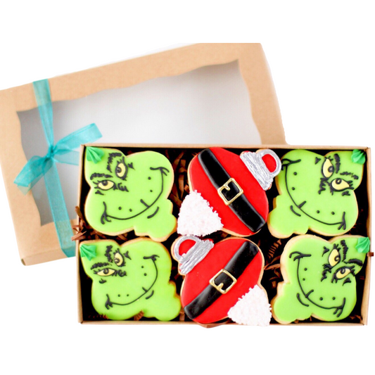 6 Ct. Grinchiest Christmas Santa Cookie Gift Box Set